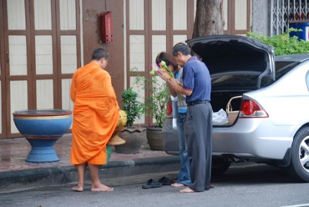 Monk Alms via Flickr CC by Denis'Life